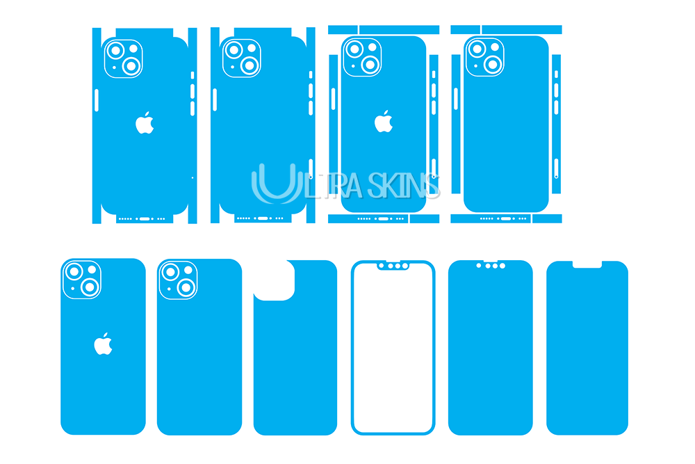 iPhone 14 Skin Template Vector Cutfile